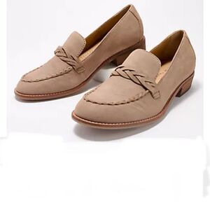 EARTH Taupe Etedie Leather Slip-On Loafer-7.5 NEW!